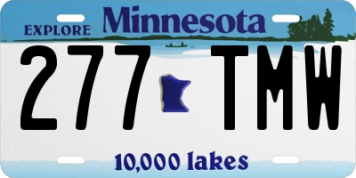 MN license plate 277TMW