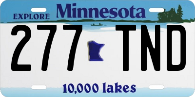 MN license plate 277TND