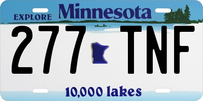 MN license plate 277TNF