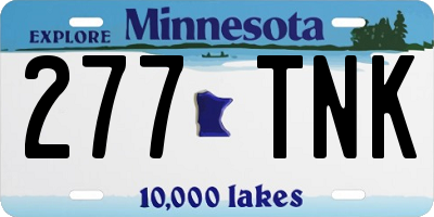 MN license plate 277TNK