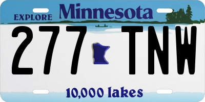 MN license plate 277TNW