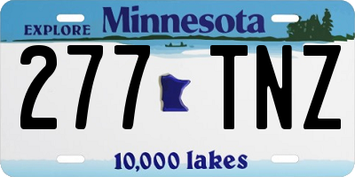 MN license plate 277TNZ