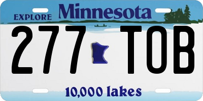MN license plate 277TOB