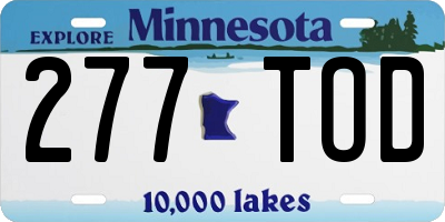 MN license plate 277TOD