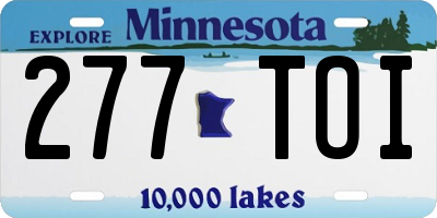 MN license plate 277TOI