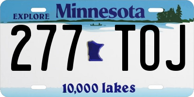 MN license plate 277TOJ