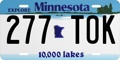 MN license plate 277TOK