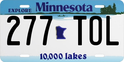 MN license plate 277TOL