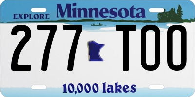 MN license plate 277TOO