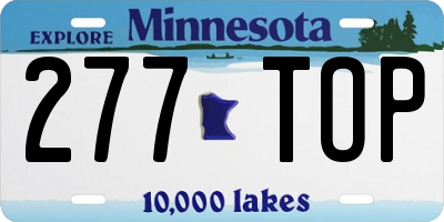 MN license plate 277TOP