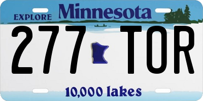 MN license plate 277TOR