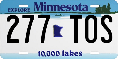 MN license plate 277TOS