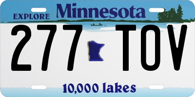 MN license plate 277TOV