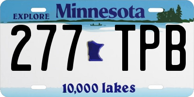 MN license plate 277TPB