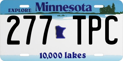 MN license plate 277TPC