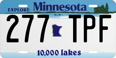 MN license plate 277TPF