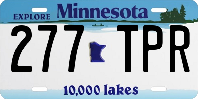 MN license plate 277TPR