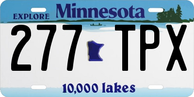 MN license plate 277TPX