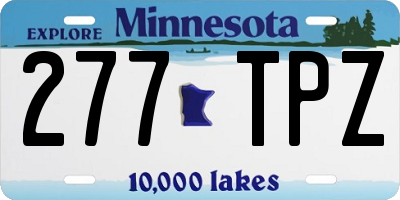 MN license plate 277TPZ