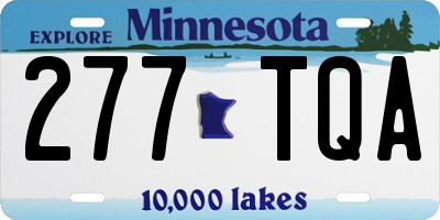 MN license plate 277TQA