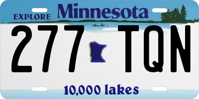 MN license plate 277TQN