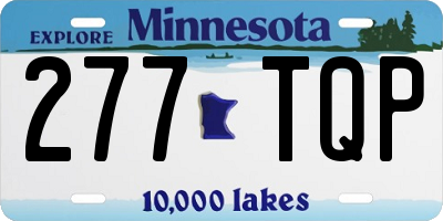 MN license plate 277TQP