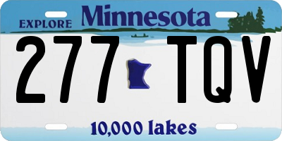 MN license plate 277TQV