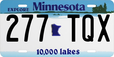 MN license plate 277TQX