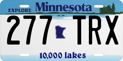 MN license plate 277TRX