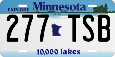 MN license plate 277TSB