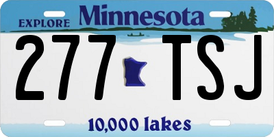 MN license plate 277TSJ