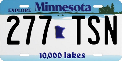 MN license plate 277TSN