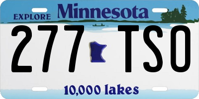 MN license plate 277TSO