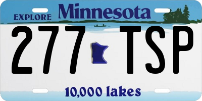 MN license plate 277TSP