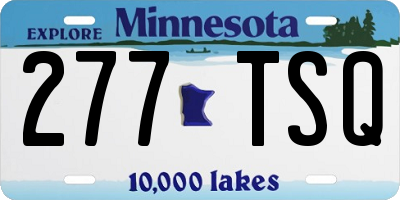 MN license plate 277TSQ