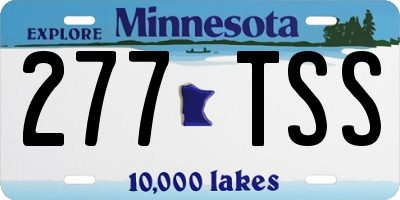 MN license plate 277TSS