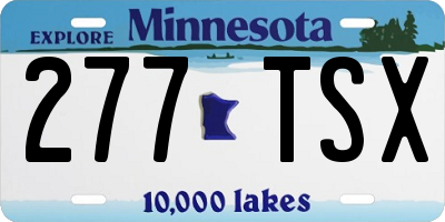 MN license plate 277TSX