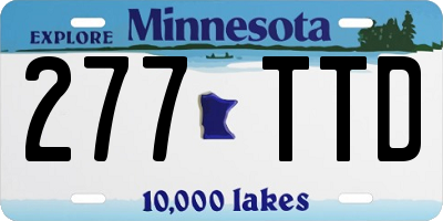 MN license plate 277TTD