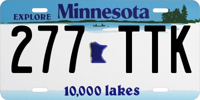 MN license plate 277TTK