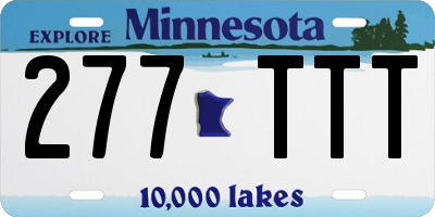 MN license plate 277TTT