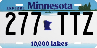 MN license plate 277TTZ