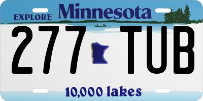 MN license plate 277TUB