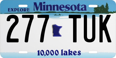 MN license plate 277TUK