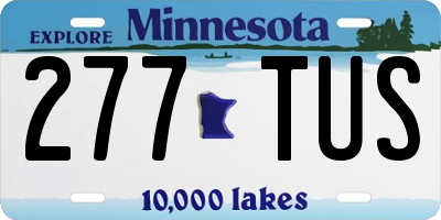 MN license plate 277TUS