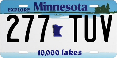 MN license plate 277TUV