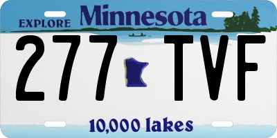 MN license plate 277TVF