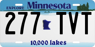 MN license plate 277TVT