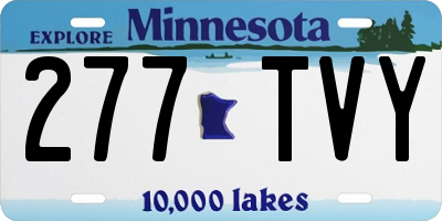 MN license plate 277TVY