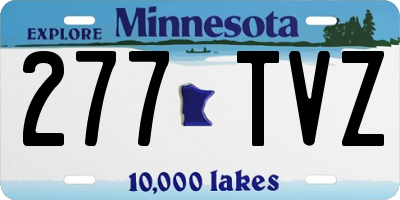 MN license plate 277TVZ
