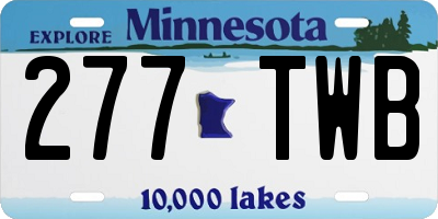 MN license plate 277TWB